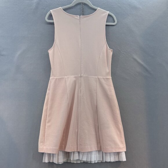 Maison Jules Pink Sleeveless Fit & Flare With‎ Pleated Bottom Lining SZ Large - Picture 5 of 10